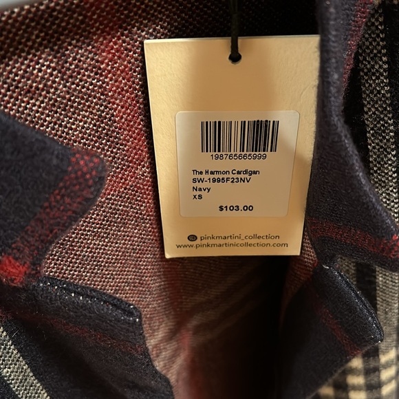 Pink Martini Harmon Cardi in Navy, Size XS, NWT - Picture 4 of 7